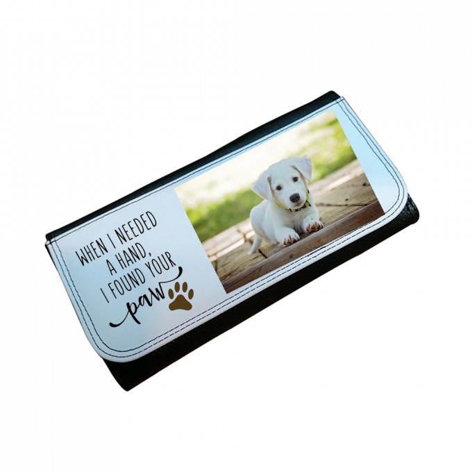 LEATHER WALLET "MY DOG" 18x8cm