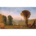 PAINTING ON CANVAS- WILLIAM TURNER - ITALIAN LAND SCAPE WITH BRIDGE AND TOWER