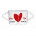 CUPS FOR COUPLE WITH HEART 300ml