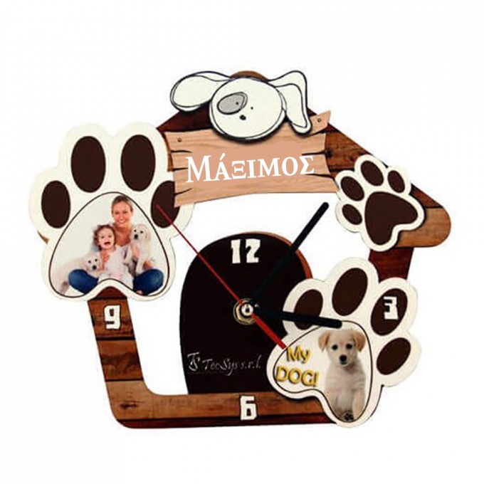 WALL CLOCKS FROM WOODEN SURFACE 22,3x19,5cm